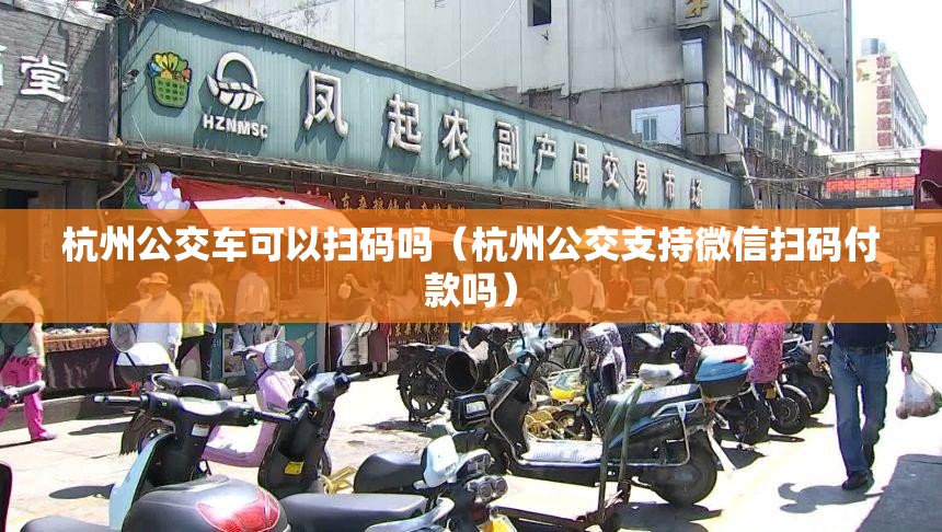 杭州公交车可以扫码吗（杭州公交支持微信扫码付款吗）
