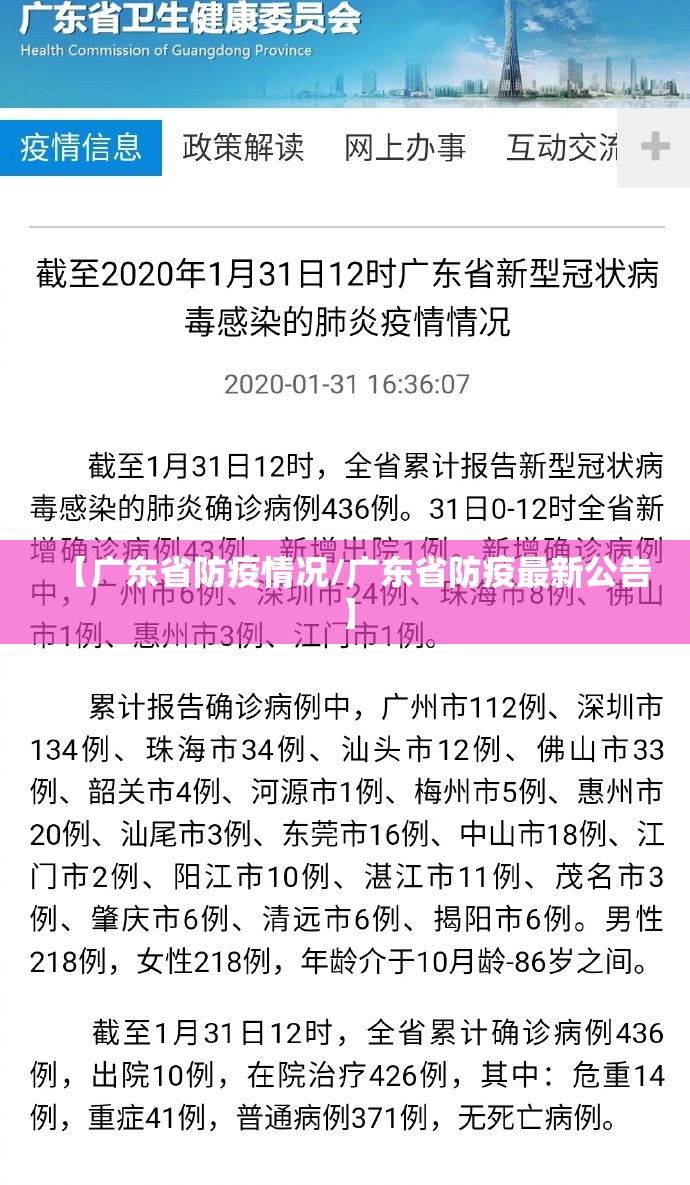 【广东省防疫情况/广东省防疫最新公告】