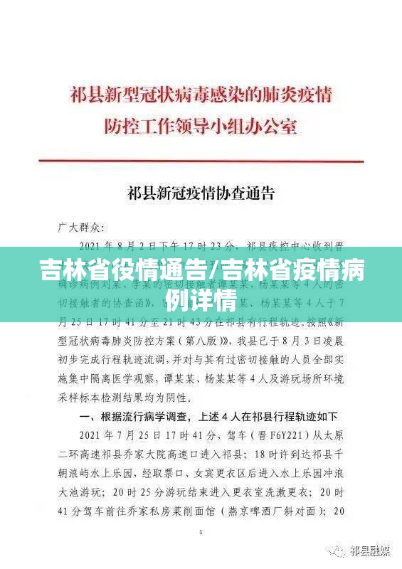 吉林省役情通告/吉林省疫情病例详情