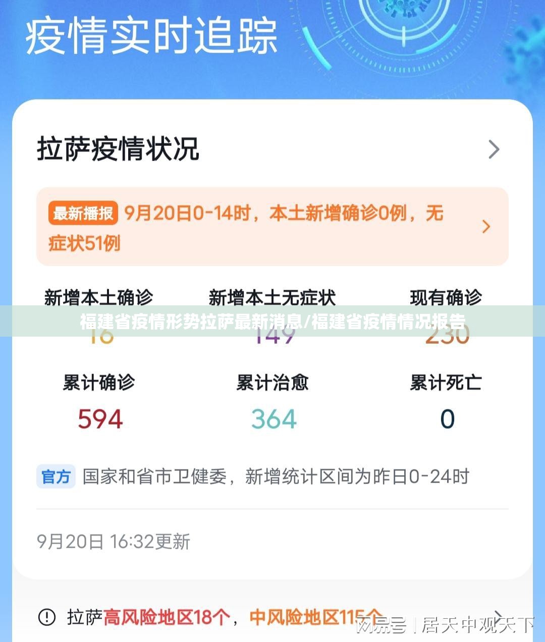 福建省疫情形势拉萨最新消息/福建省疫情情况报告