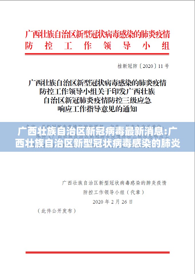 广西壮族自治区新冠病毒最新消息:广西壮族自治区新型冠状病毒感染的肺炎疫情