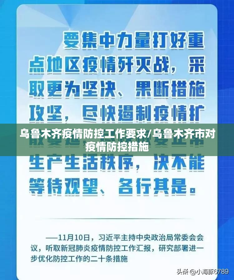 乌鲁木齐疫情防控工作要求/乌鲁木齐市对疫情防控措施