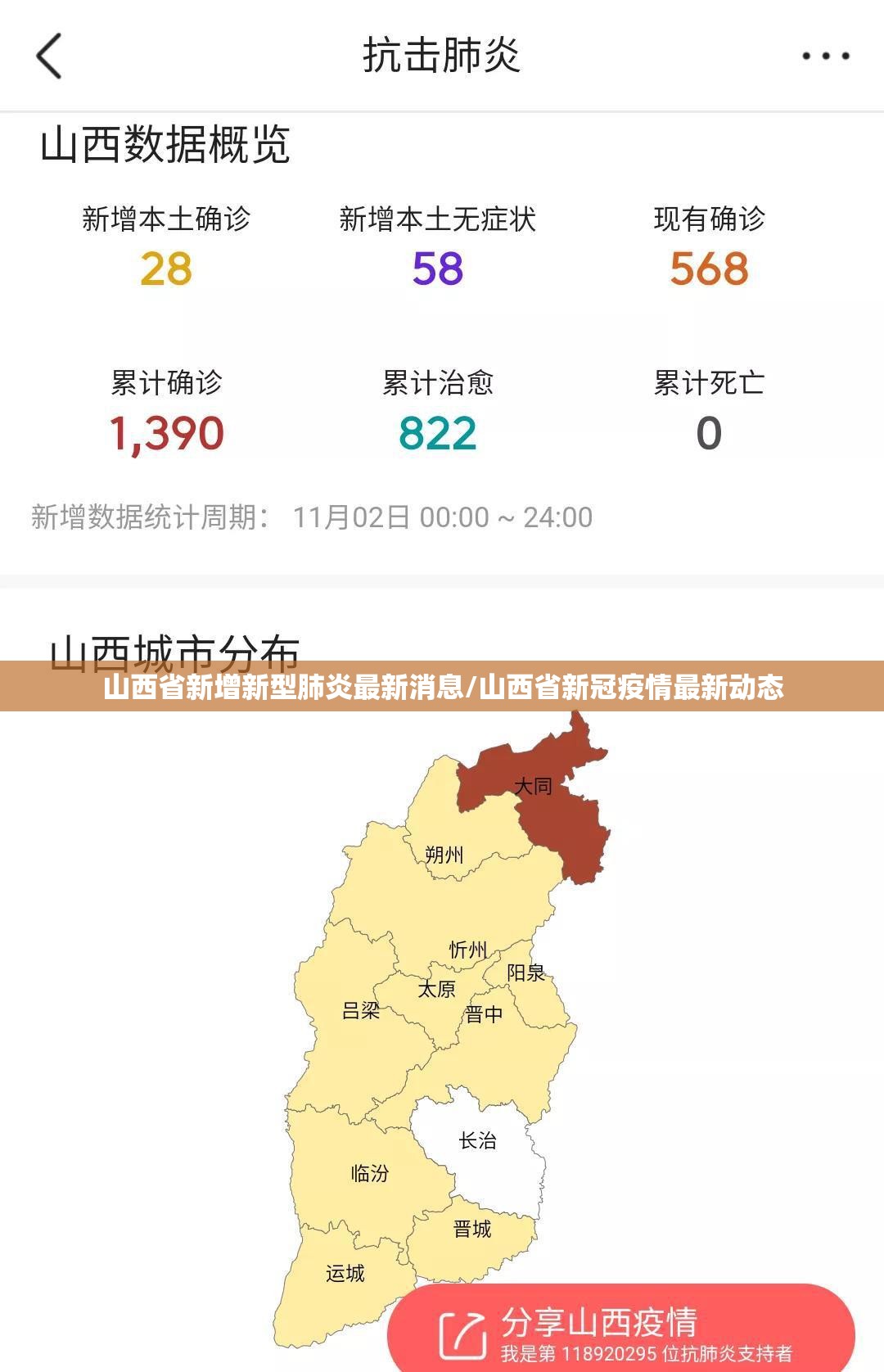 山西省新增新型肺炎最新消息/山西省新冠疫情最新动态