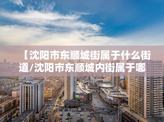 【沈阳市东顺城街属于什么街道/沈阳市东顺城内街属于哪个社区】