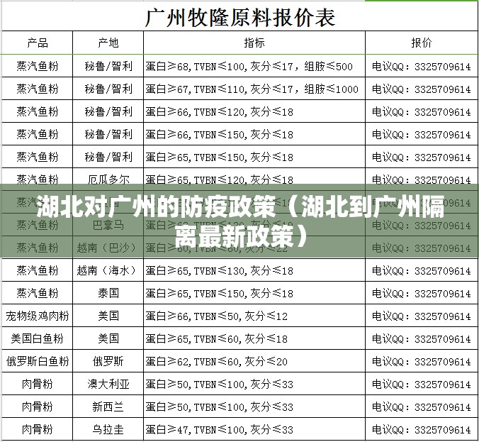 湖北对广州的防疫政策（湖北到广州隔离最新政策）