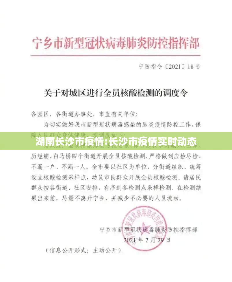湖南长沙市疫情:长沙市疫情实时动态