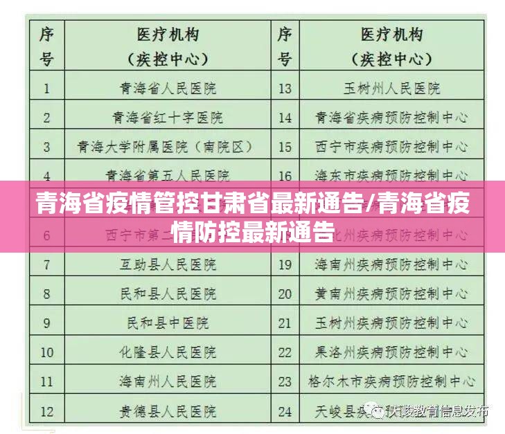 青海省疫情管控甘肃省最新通告/青海省疫情防控最新通告