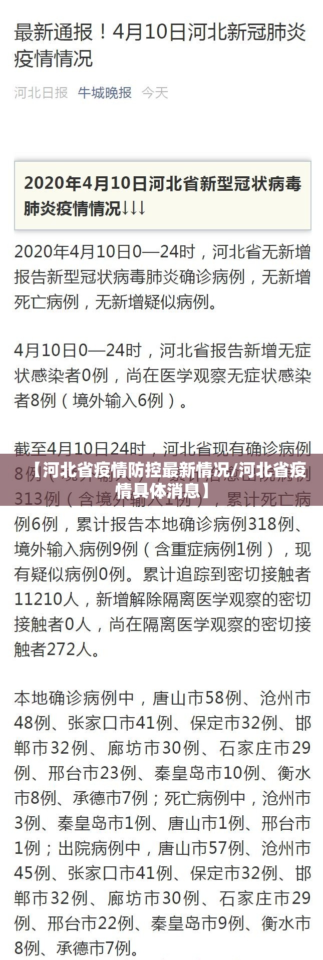 【河北省疫情防控最新情况/河北省疫情具体消息】