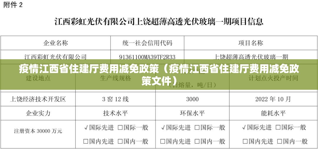 疫情江西省住建厅费用减免政策（疫情江西省住建厅费用减免政策文件）