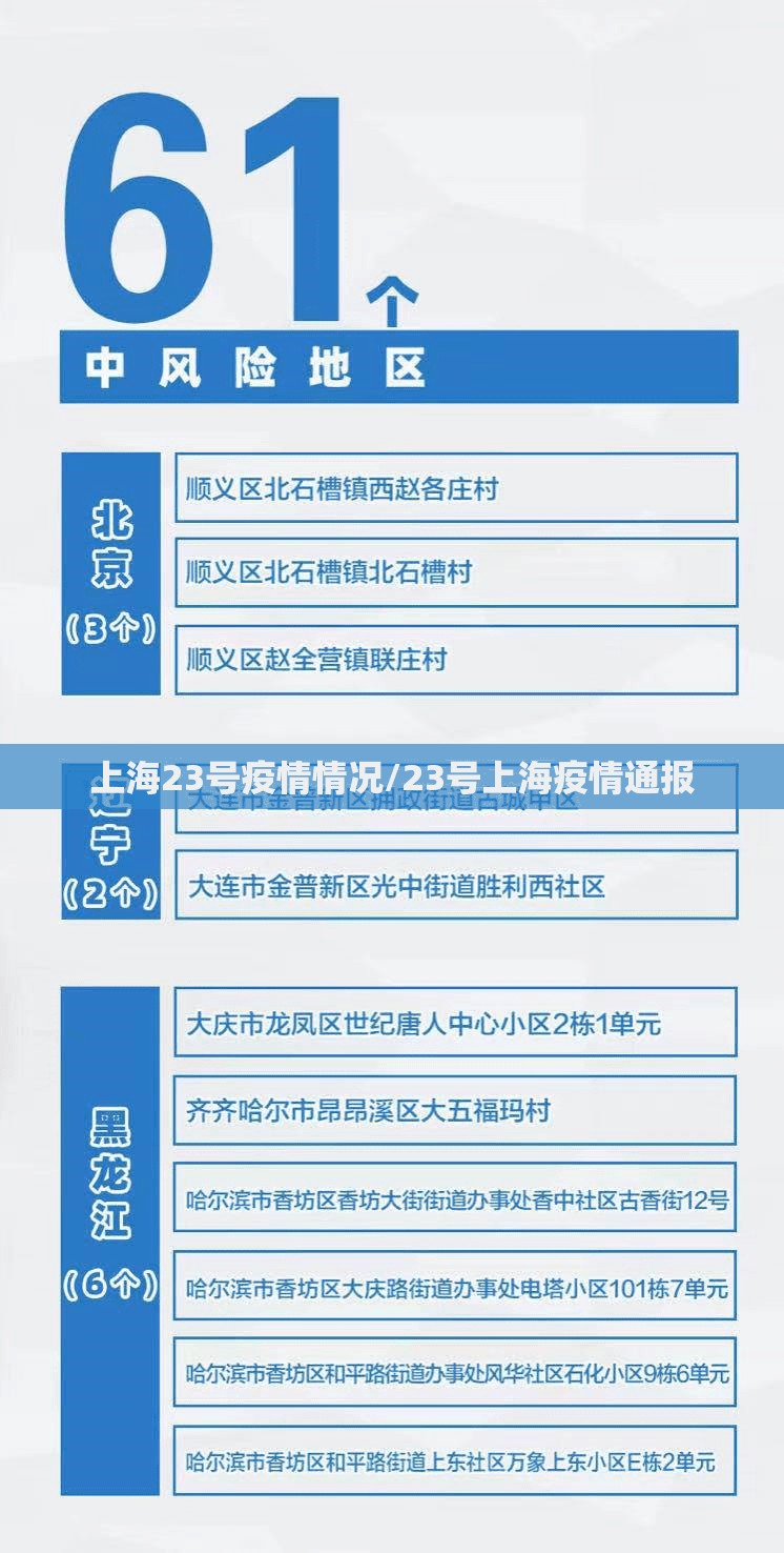 上海23号疫情情况/23号上海疫情通报