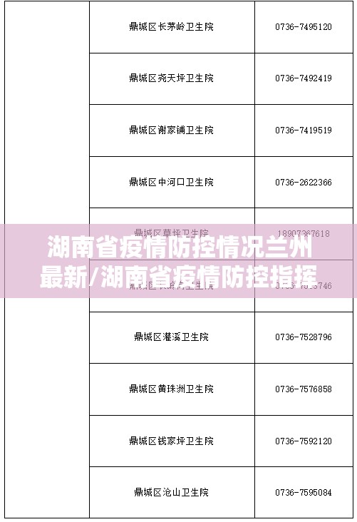 湖南省疫情防控情况兰州最新/湖南省疫情防控指挥部最新公告
