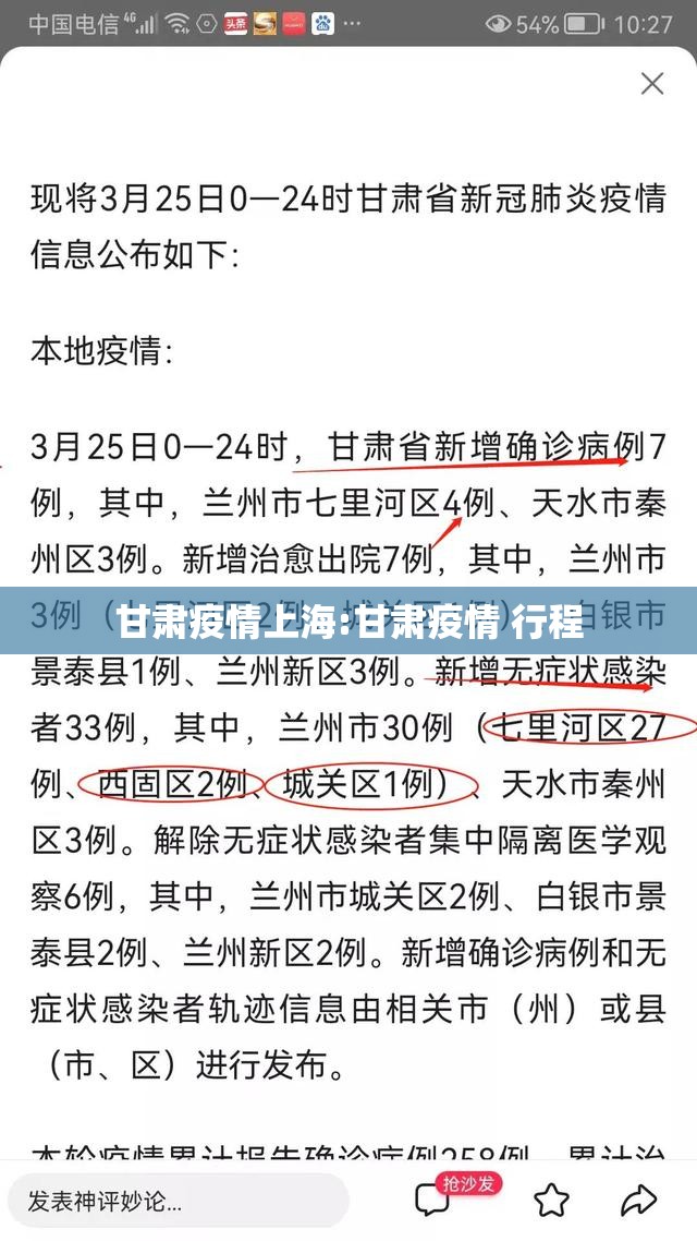 甘肃疫情上海:甘肃疫情 行程