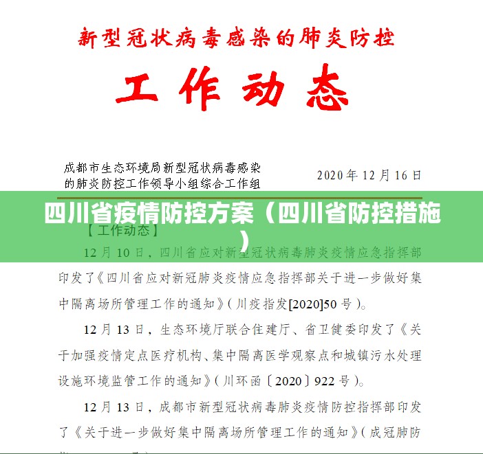 四川省疫情防控方案（四川省防控措施）