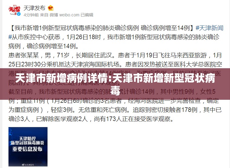 天津市新增病例详情:天津市新增新型冠状病毒