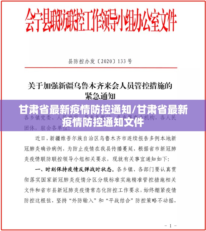 甘肃省最新疫情防控通知/甘肃省最新疫情防控通知文件