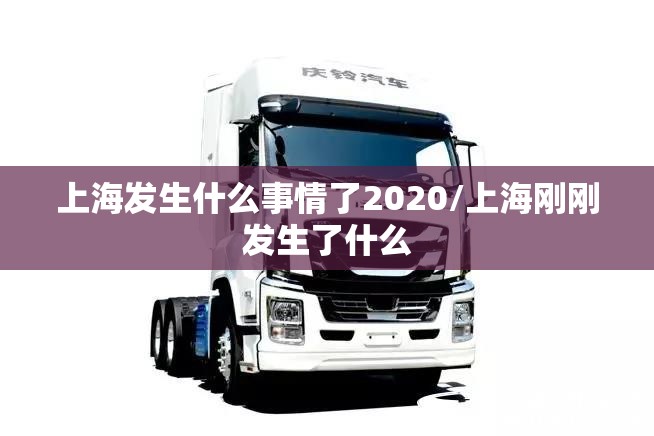 上海发生什么事情了2020/上海刚刚发生了什么