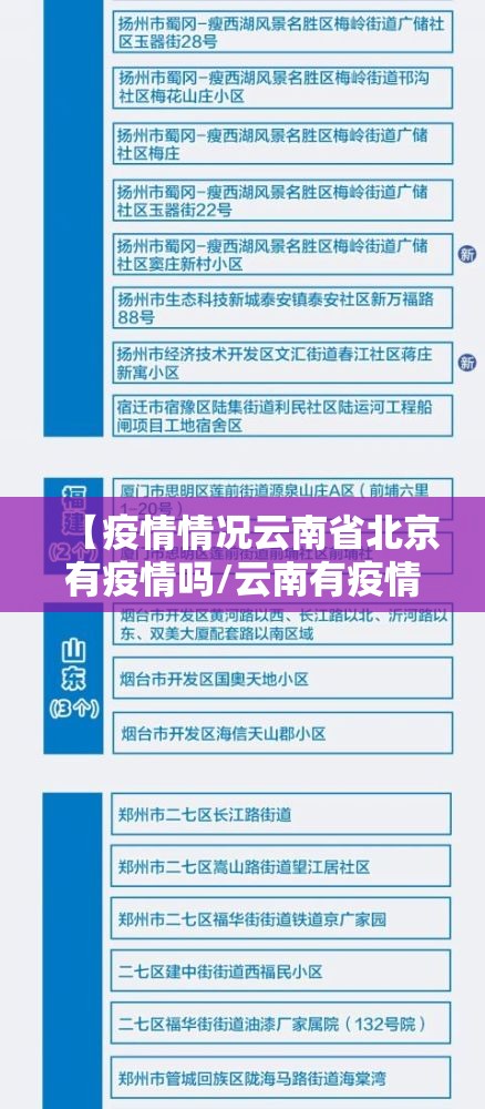 【疫情情况云南省北京有疫情吗/云南有疫情吗2021】