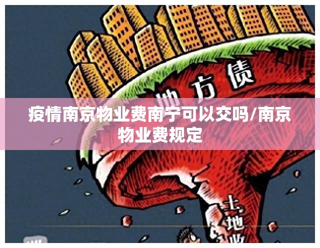 疫情南京物业费南宁可以交吗/南京物业费规定