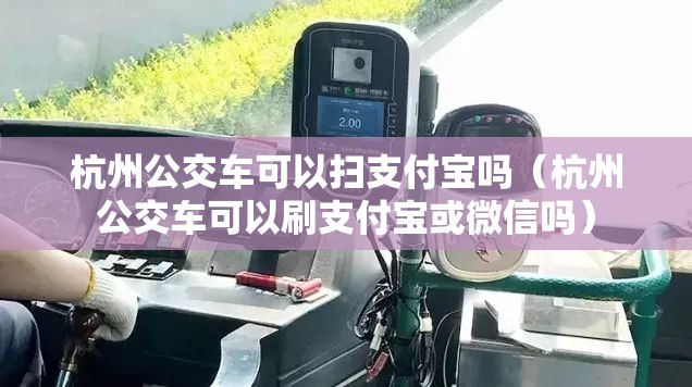 杭州公交车可以扫支付宝吗（杭州公交车可以刷支付宝或微信吗）