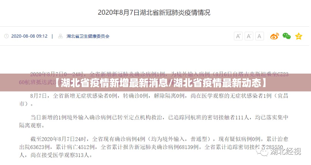【湖北省疫情新增最新消息/湖北省疫情最新动态】