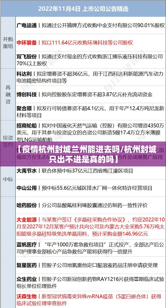 【疫情杭州封城兰州能进去吗/杭州封城只出不进是真的吗】