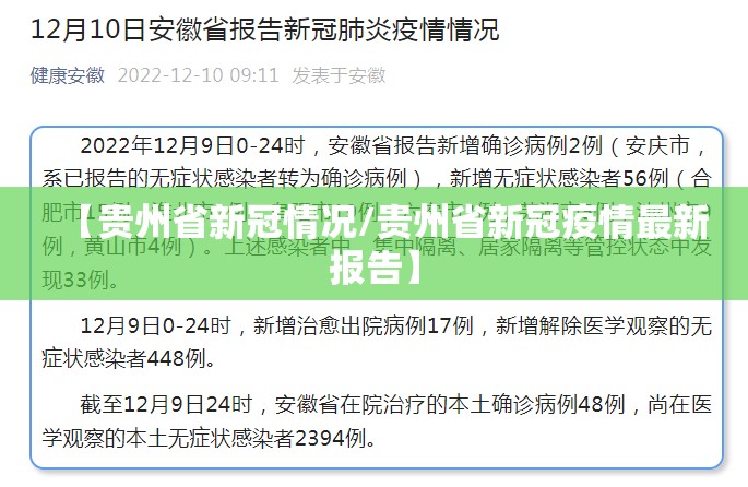 【贵州省新冠情况/贵州省新冠疫情最新报告】