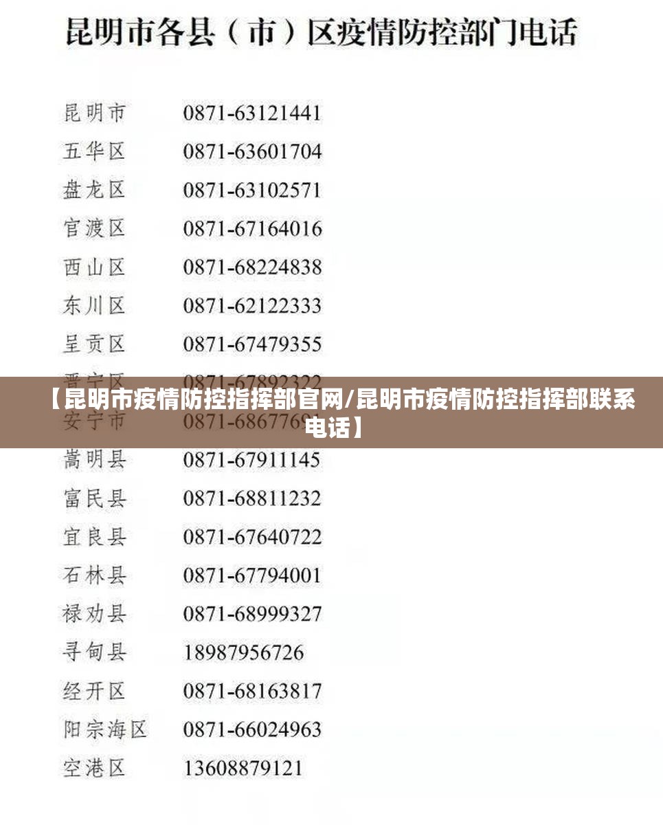 【昆明市疫情防控指挥部官网/昆明市疫情防控指挥部联系电话】