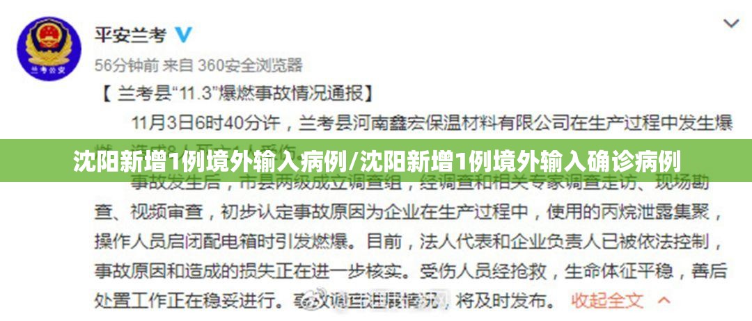 沈阳新增1例境外输入病例/沈阳新增1例境外输入确诊病例