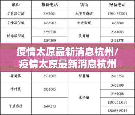 疫情太原最新消息杭州/疫情太原最新消息杭州