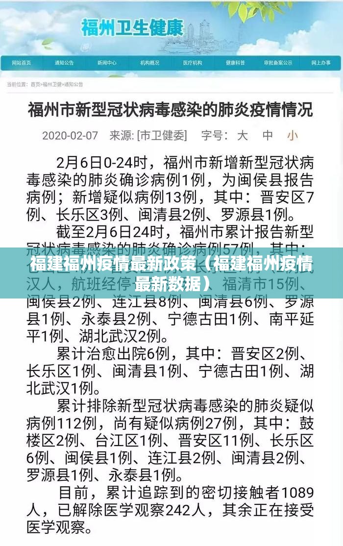 福建福州疫情最新政策（福建福州疫情最新数据）