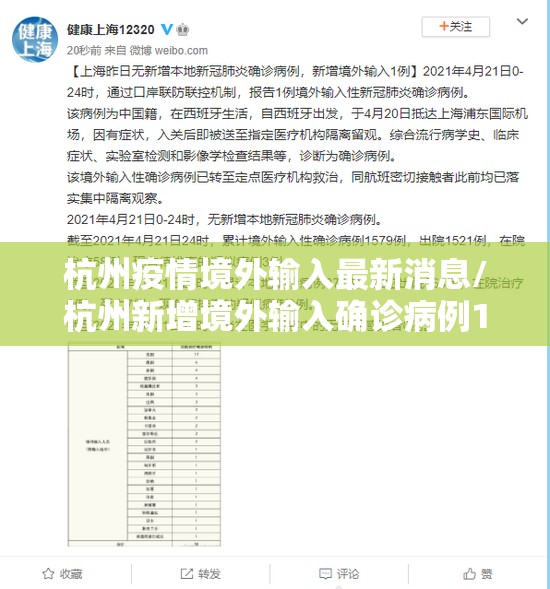 杭州疫情境外输入最新消息/杭州新增境外输入确诊病例1例
