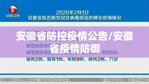 安徽省防控疫情公告/安徽省疫情防御