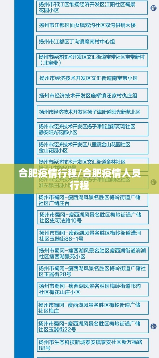 合肥疫情行程/合肥疫情人员行程