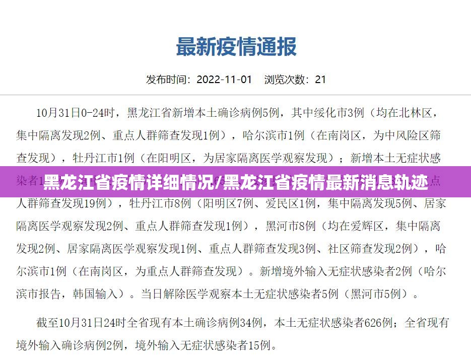 黑龙江省疫情详细情况/黑龙江省疫情最新消息轨迹