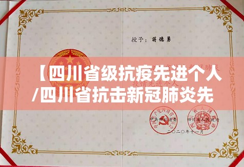 【四川省级抗疫先进个人/四川省抗击新冠肺炎先进个人】