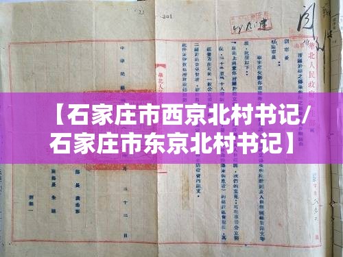【石家庄市西京北村书记/石家庄市东京北村书记】