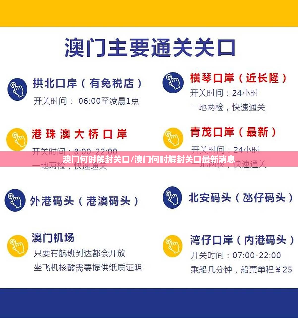 澳门何时解封关口/澳门何时解封关口最新消息