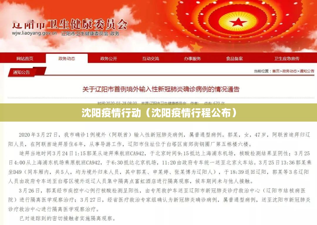 沈阳疫情行动（沈阳疫情行程公布）