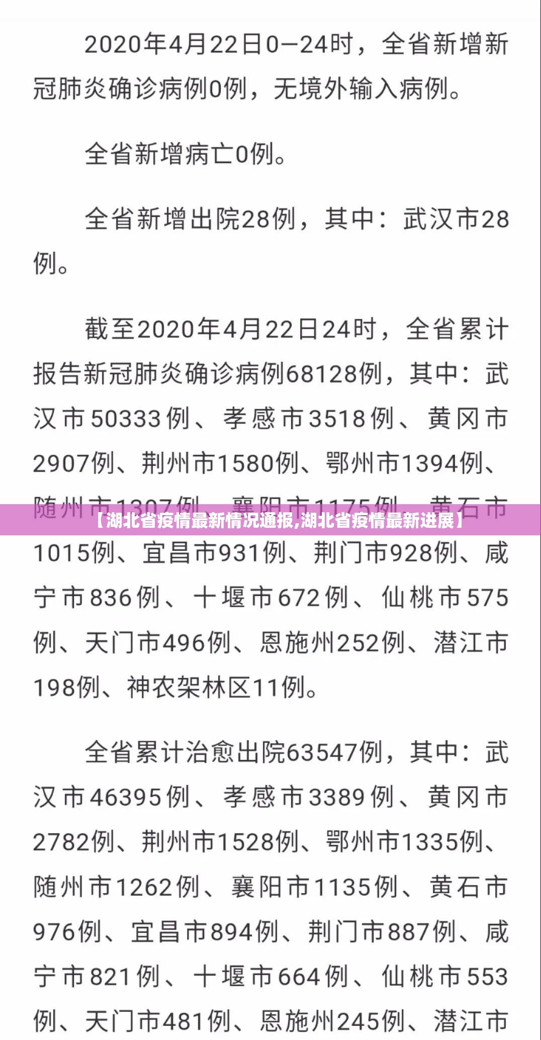 【湖北省疫情最新情况通报,湖北省疫情最新进展】