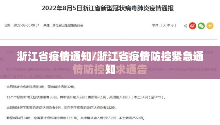 浙江省疫情通知/浙江省疫情防控紧急通知