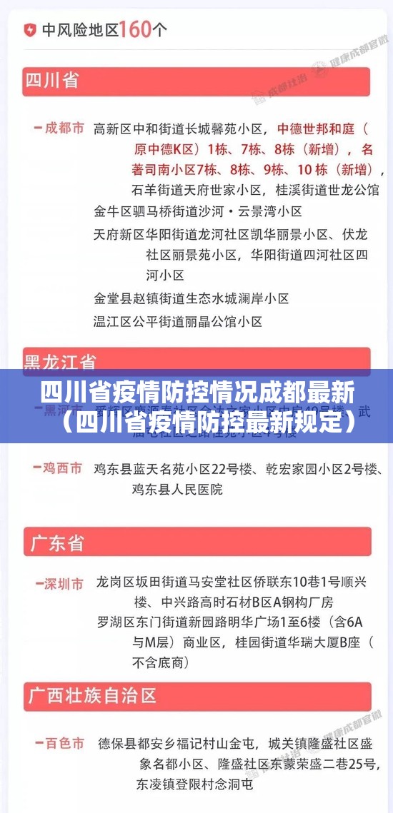 四川省疫情防控情况成都最新（四川省疫情防控最新规定）