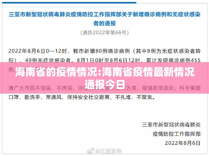 海南省的疫情情况:海南省疫情最新情况通报今日