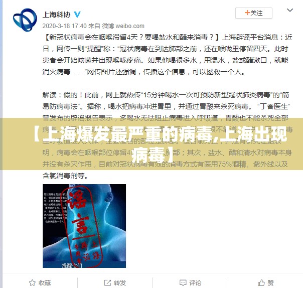 【上海爆发最严重的病毒,上海出现病毒】