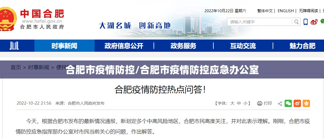 合肥市疫情防控/合肥市疫情防控应急办公室