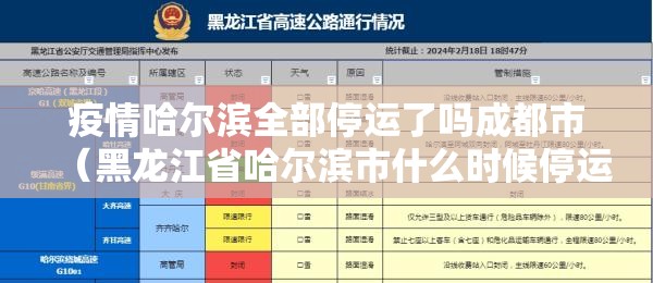 疫情哈尔滨全部停运了吗成都市（黑龙江省哈尔滨市什么时候停运）