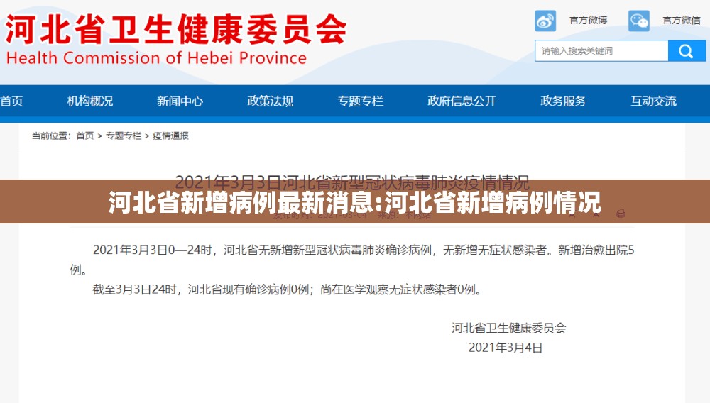 河北省新增病例最新消息:河北省新增病例情况