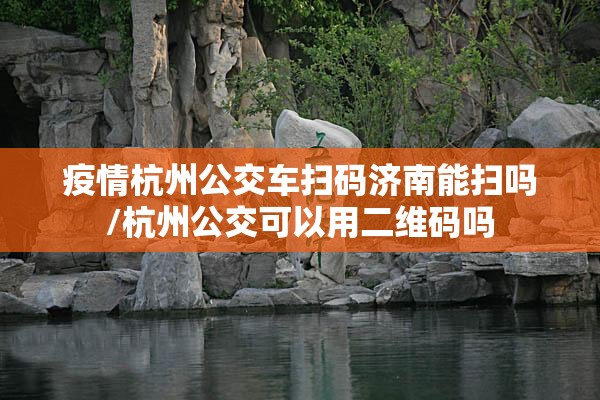 疫情杭州公交车扫码济南能扫吗/杭州公交可以用二维码吗