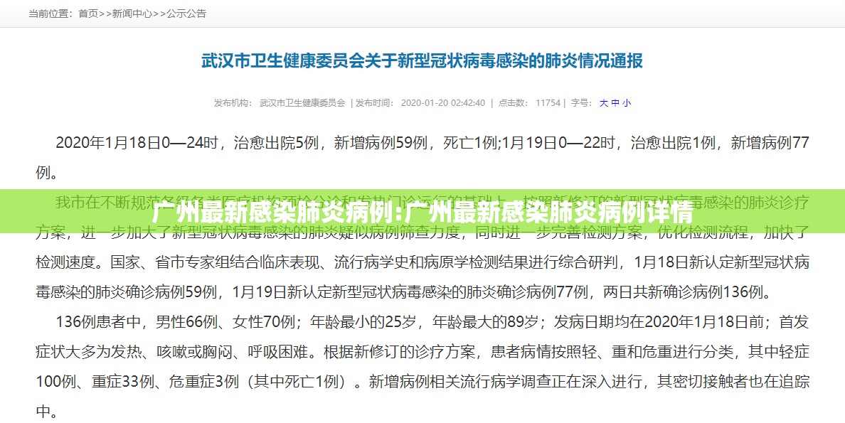 广州最新感染肺炎病例:广州最新感染肺炎病例详情