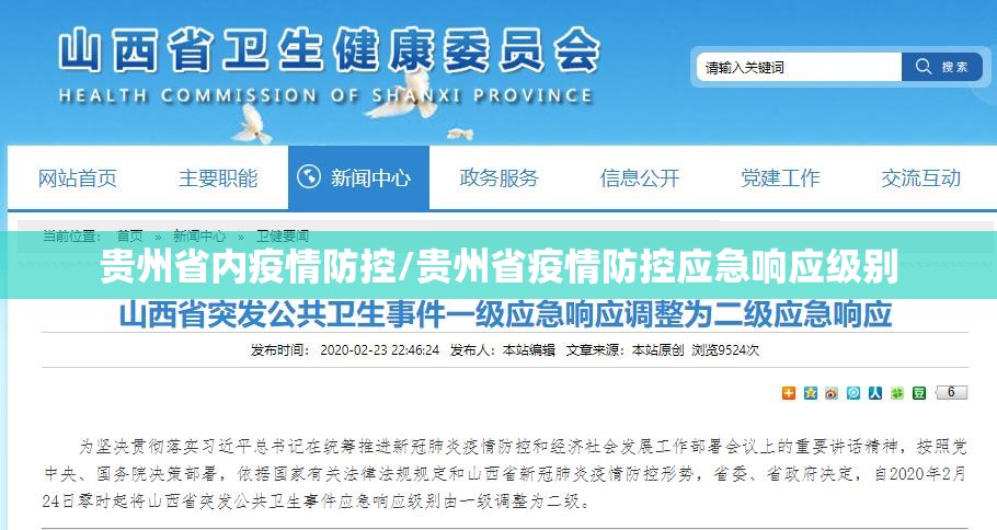 贵州省内疫情防控/贵州省疫情防控应急响应级别