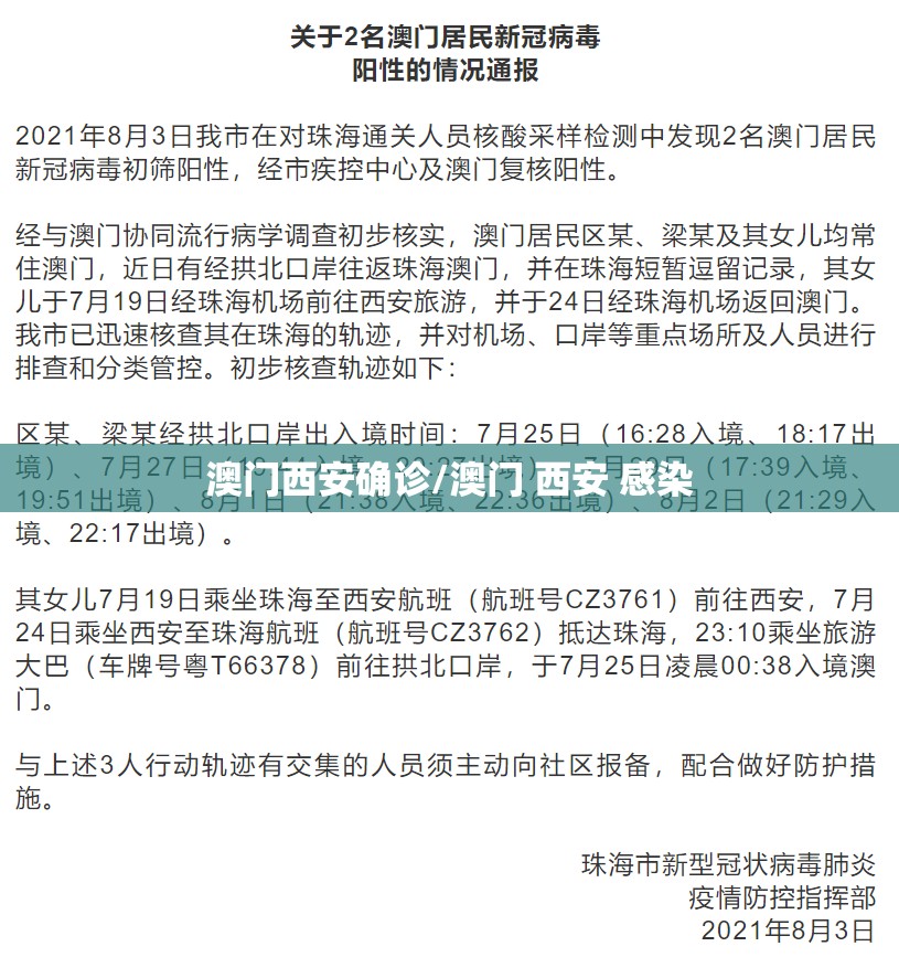 澳门西安确诊/澳门 西安 感染